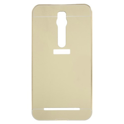 Други Бъмпъри за телефони Луксозен алуминиев бъмпър с твърд огледален гръб за Asus zenfone 2 5.5 ZE551ML Z00AD златист